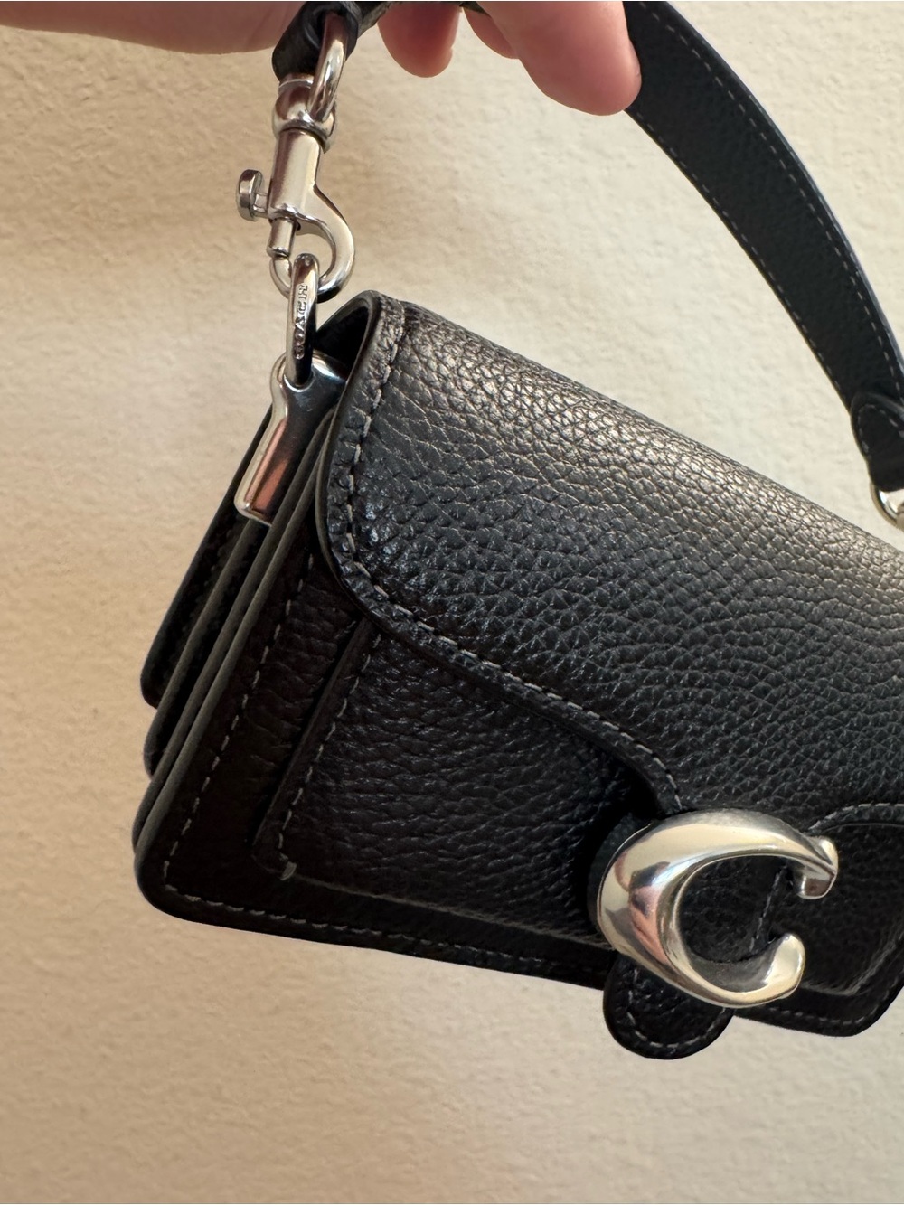 Coach Tabby 12 black pebble leather - Picture 3 of 6